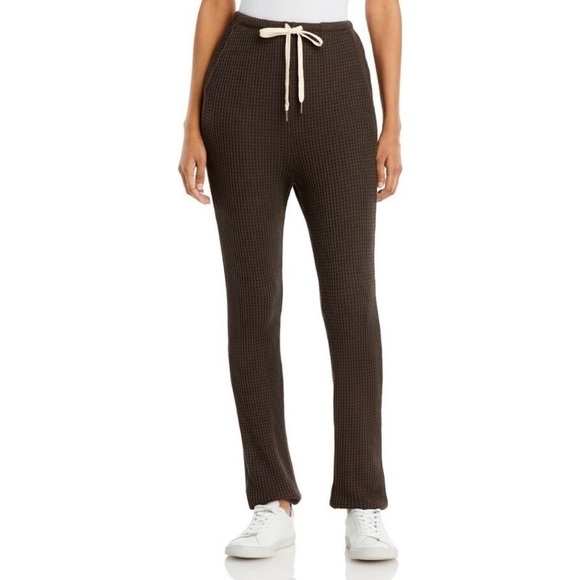 NWT n:Philanthropy Waffle Knit Jogger in Chocolate Brown - Picture 1 of 7